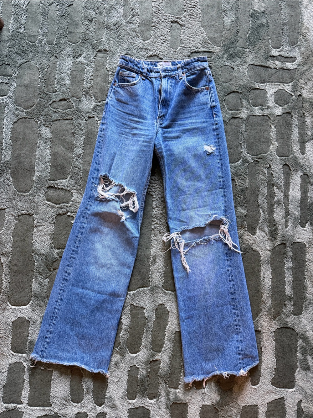 Zara High Waisted Wide Leg Jeans